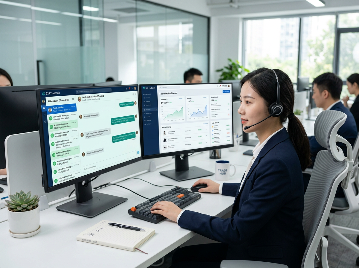 AI智能接待界面示意